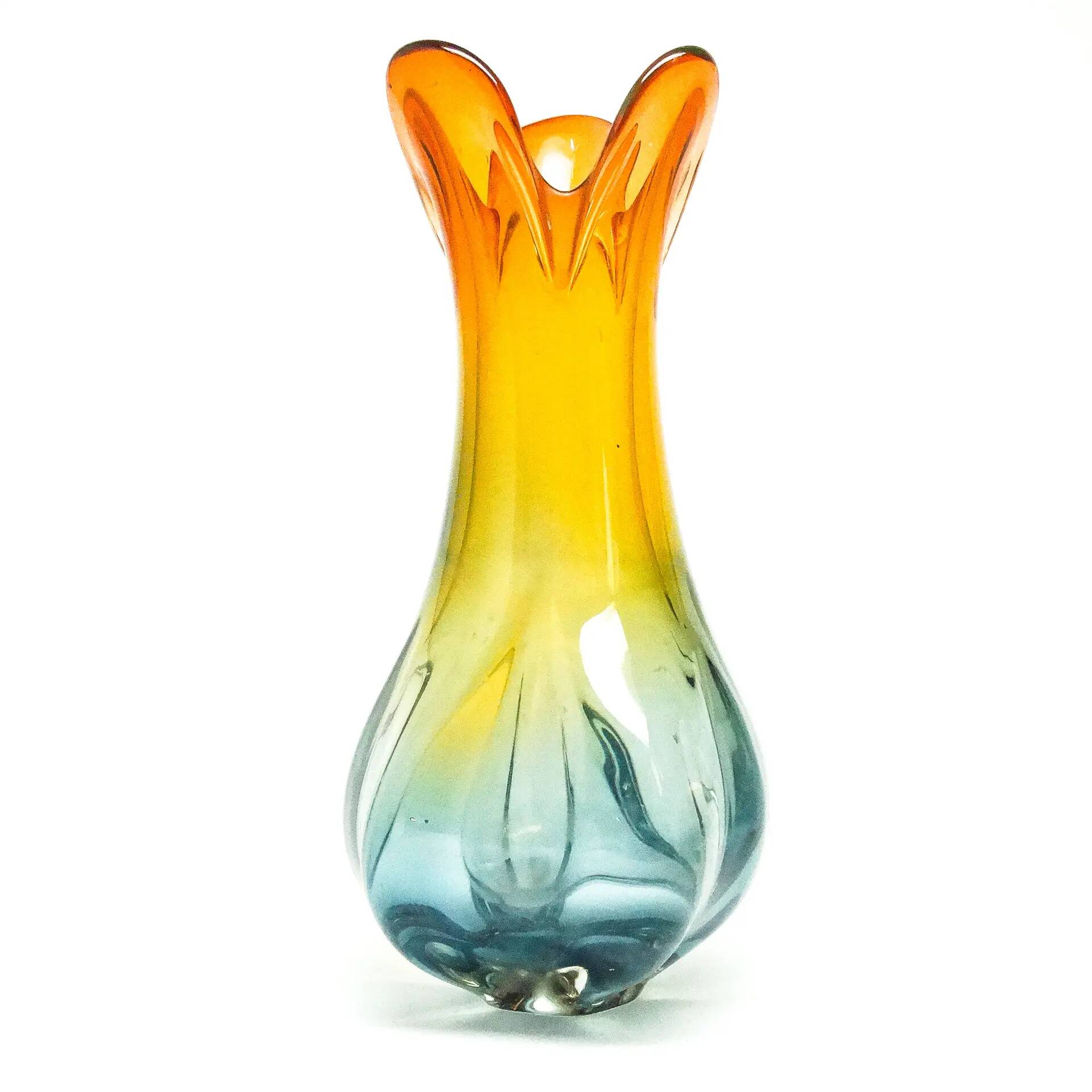 Mid-century modern vase, glass, designed by J. Hospodka, Czechoslovakia, 1960s