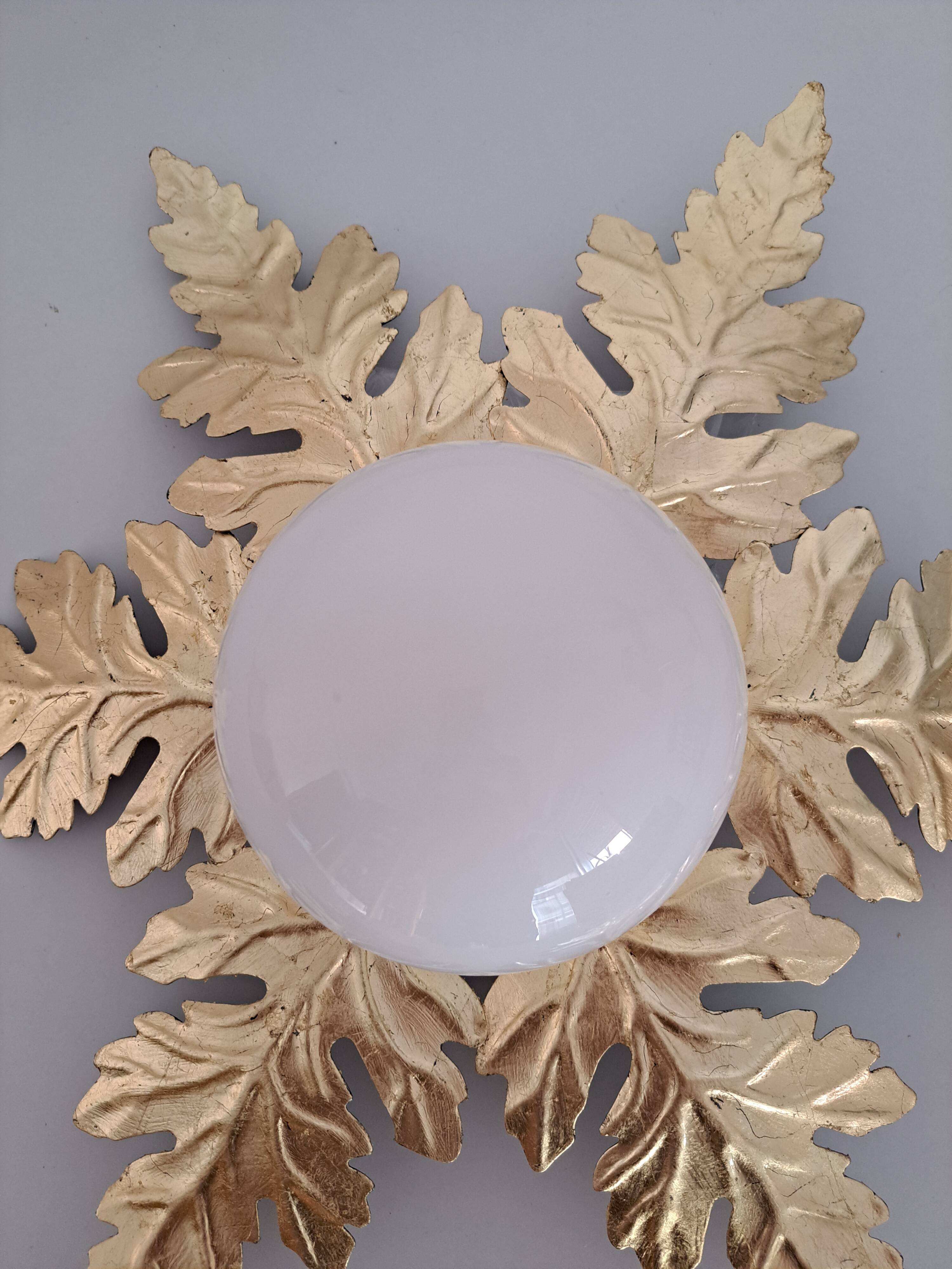 Gold metal ceiling light