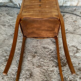 Antique Nightstand Louis XV Style Inlay Wood 3 Drawers Wine