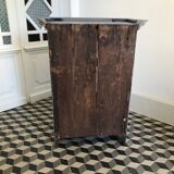 Old grey tinted wooden furniture
