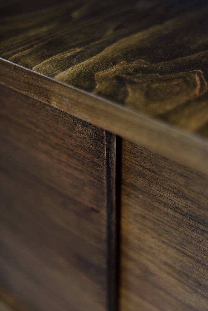 Mid-Century Scandinavian Classic Modern Birch Sideboard with Walnut Front, 1960s