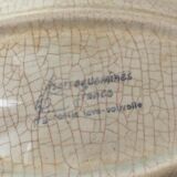 Stoneware dish or ramekin, decorated with thistles made by Sarreguemines