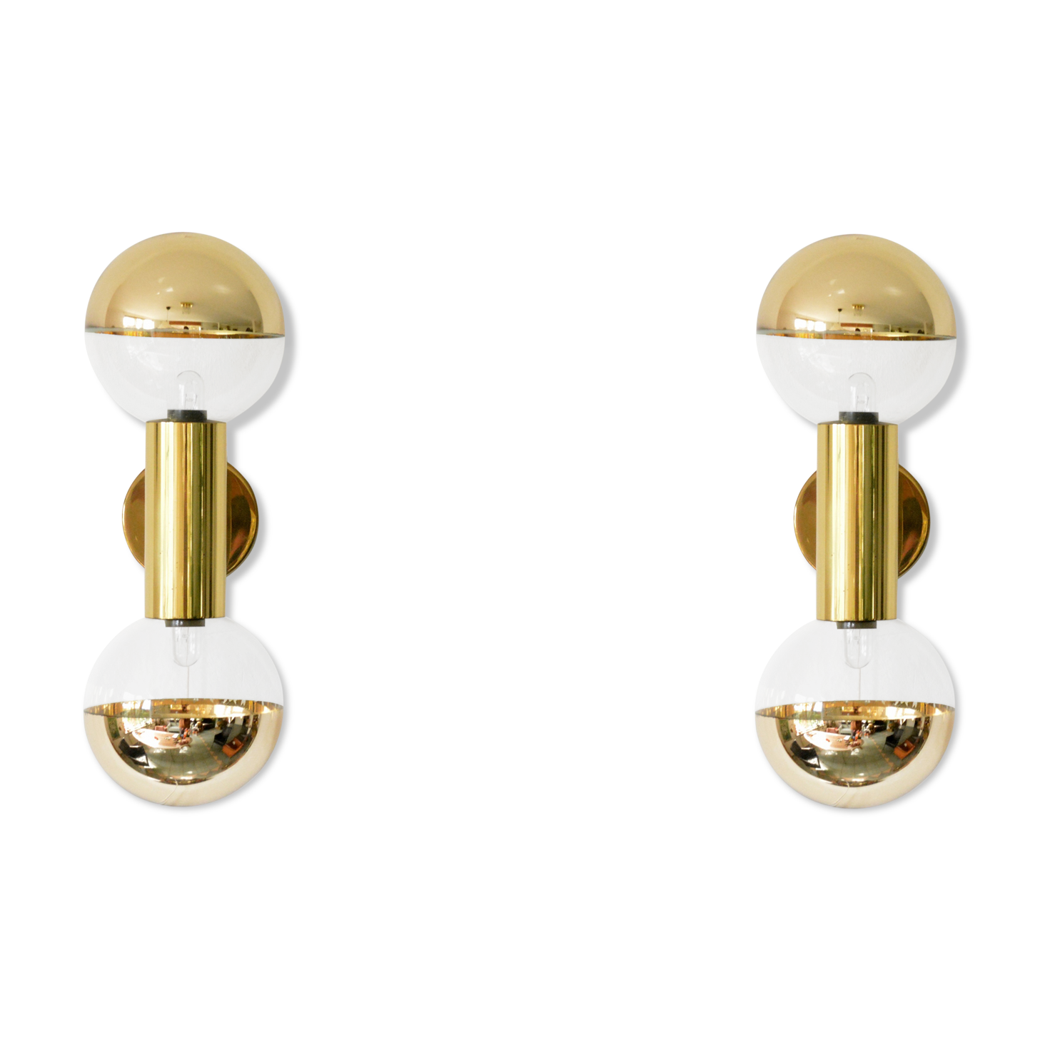 Set of Motoko Ishii wall lamps for Staff