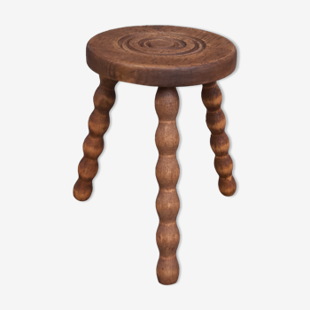 Wooden tripod stool