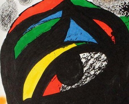 Original lithographic poster Joan Miro, Fundacio Joan Miro - Barcelona 1975.