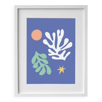 Framed floral collage