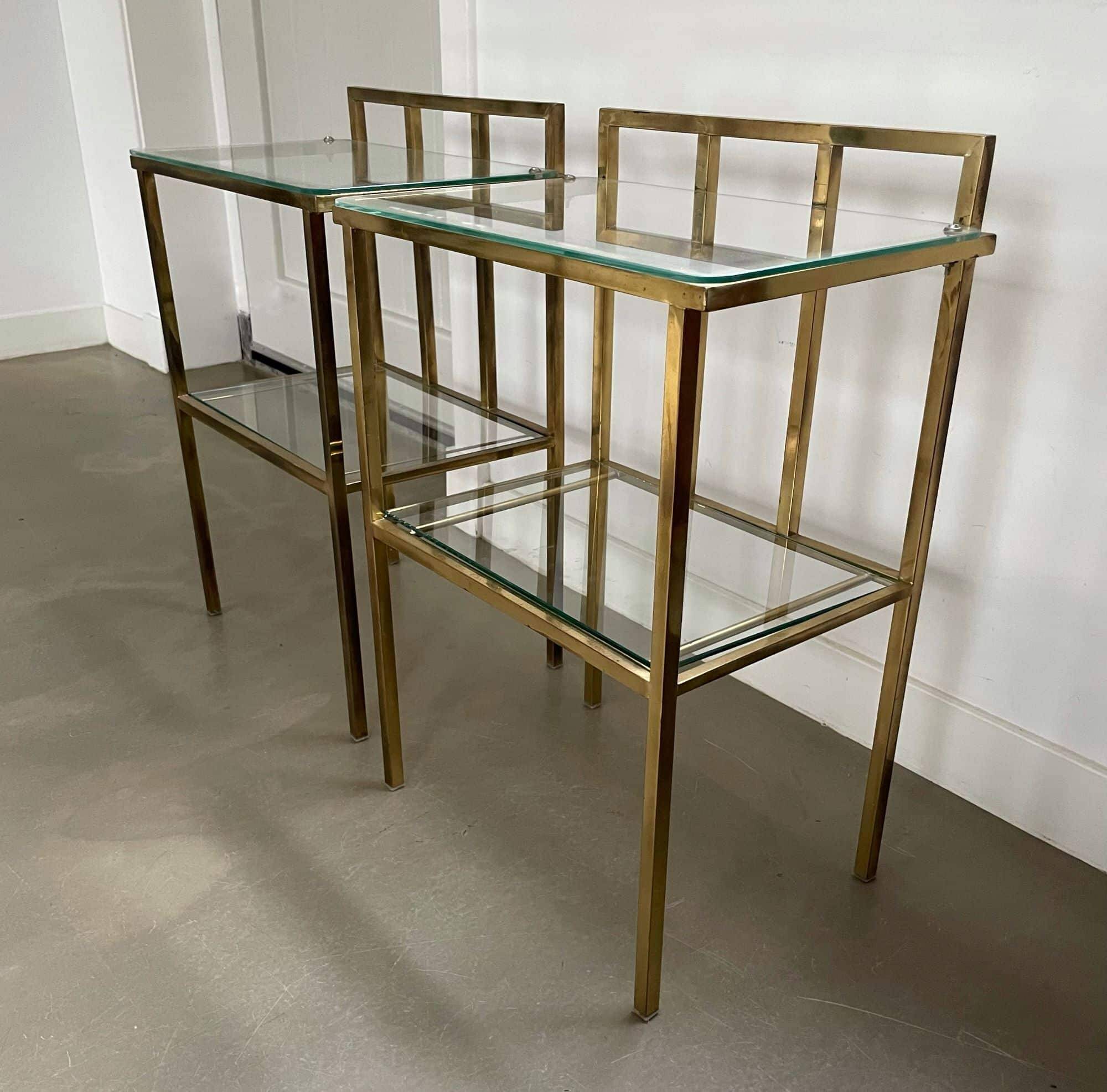 Set of two midcentury side tables, Marc Duplantier (attr.), France