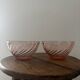 Vintage lot de deux bols Arcoroc rosaline