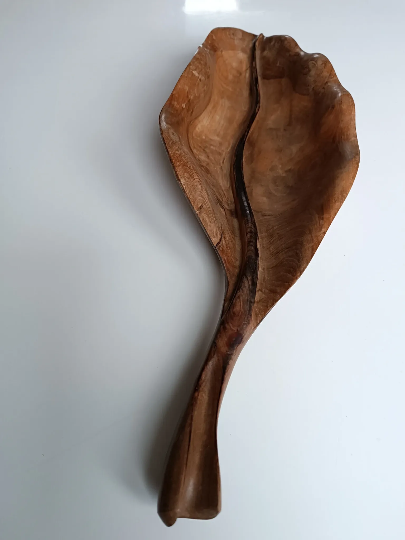 Falcon olive wood fruit bowl spain 1960