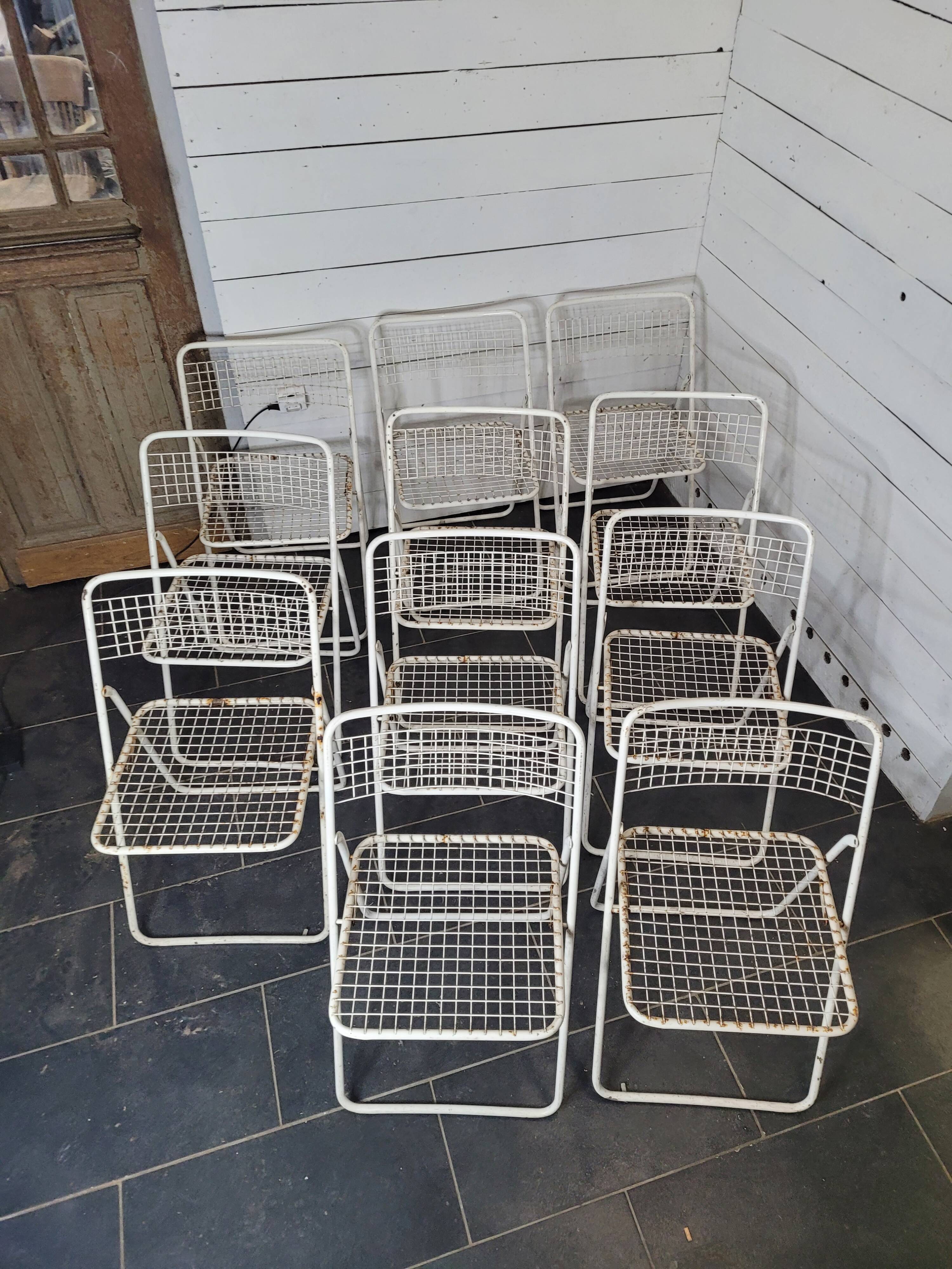 11 folding chairs, Ted Net by Niels Gammelgaard from the 70s