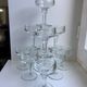 Set of 10 glasses with molded glass bar legs in 70s