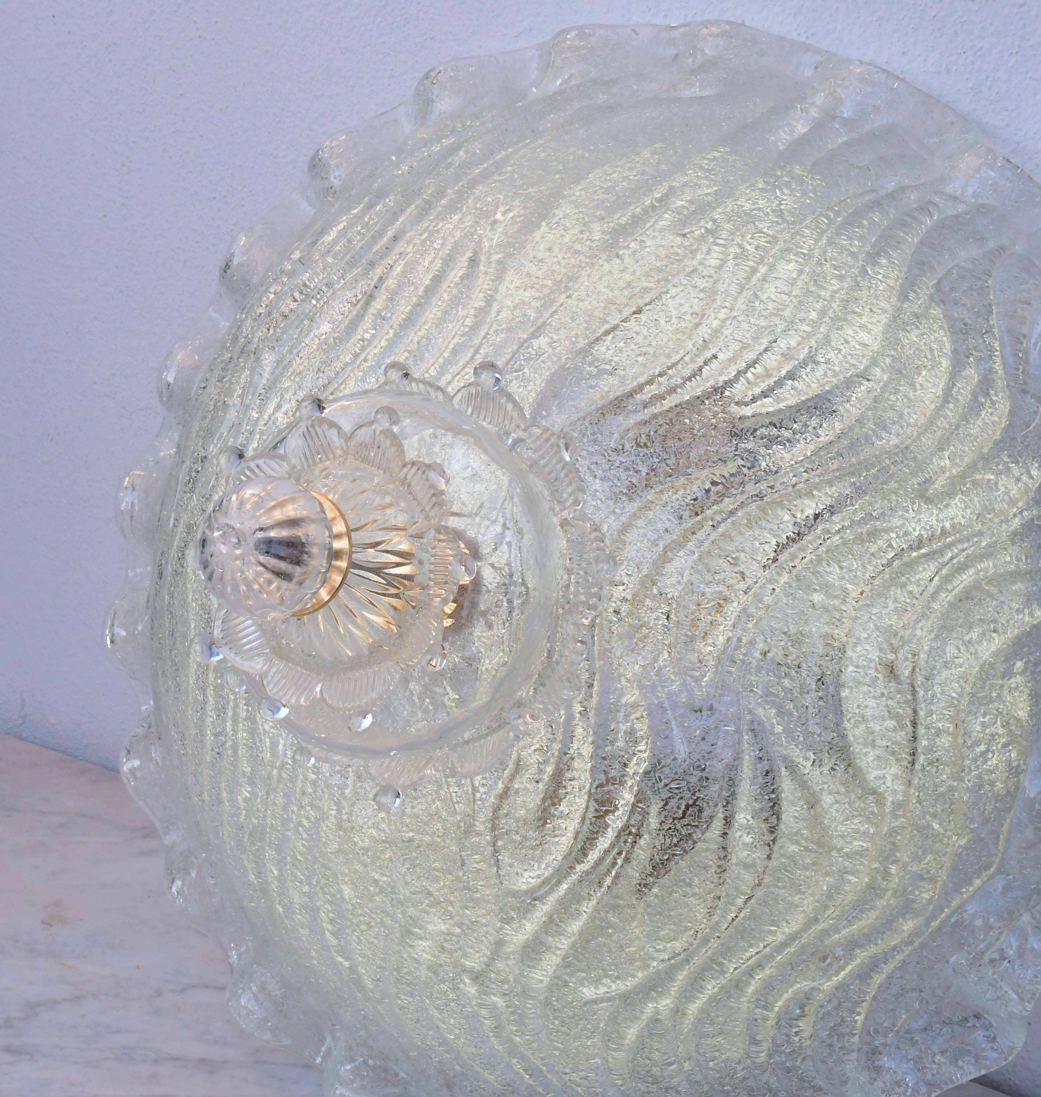 "The Crown" Charming Italian Murano Glass Ceiling Fixture, Murano, 1970