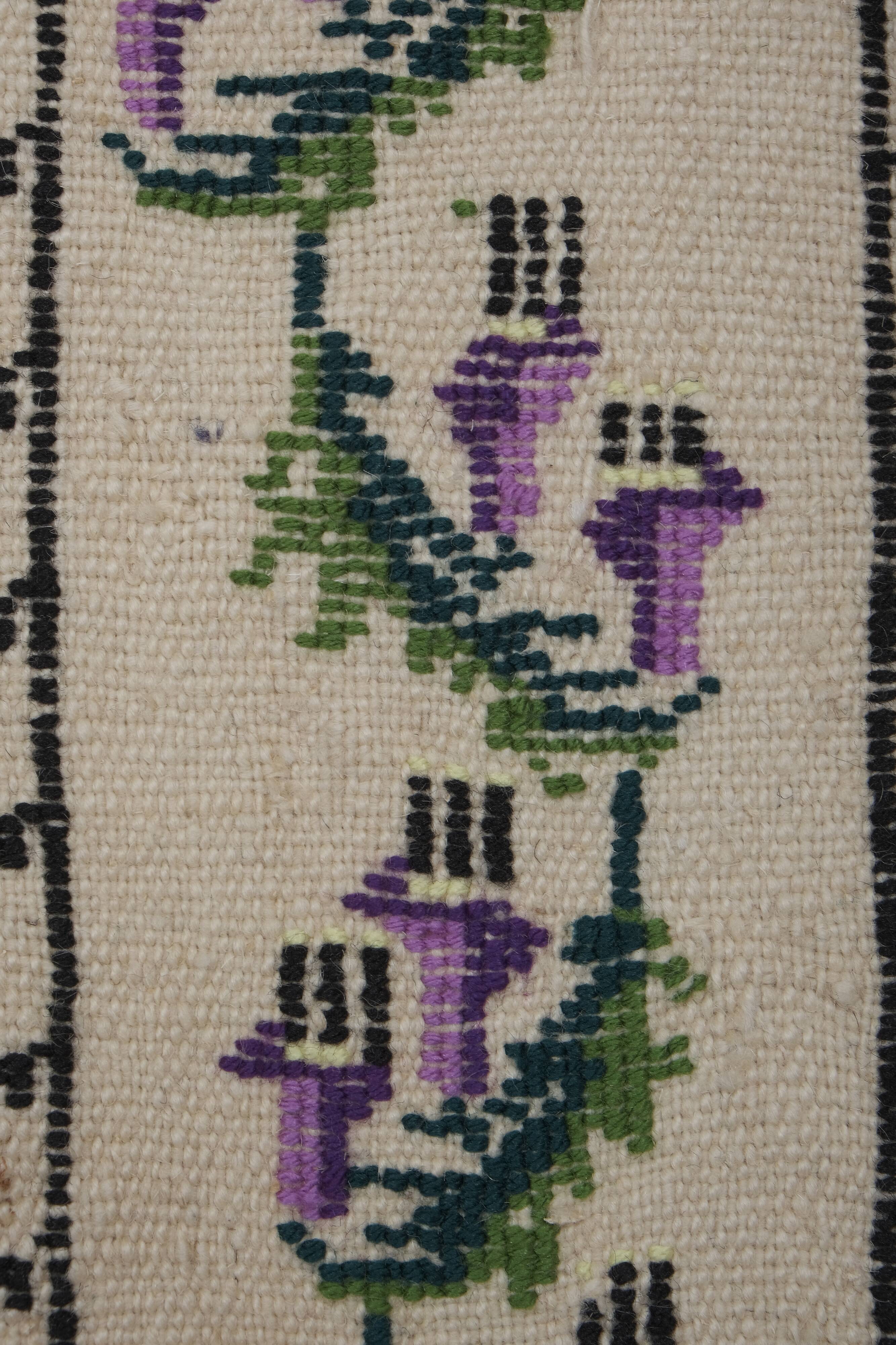 Original Needlepoint Handmade Decorative French Aubusson Carpet 5'6'' x 7'10''