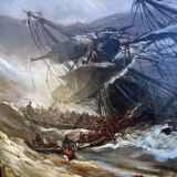 Oil on canvas The Shipwreck