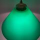 Pendant light green opaline cone