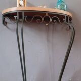 Vintage wrought iron console from the 50s