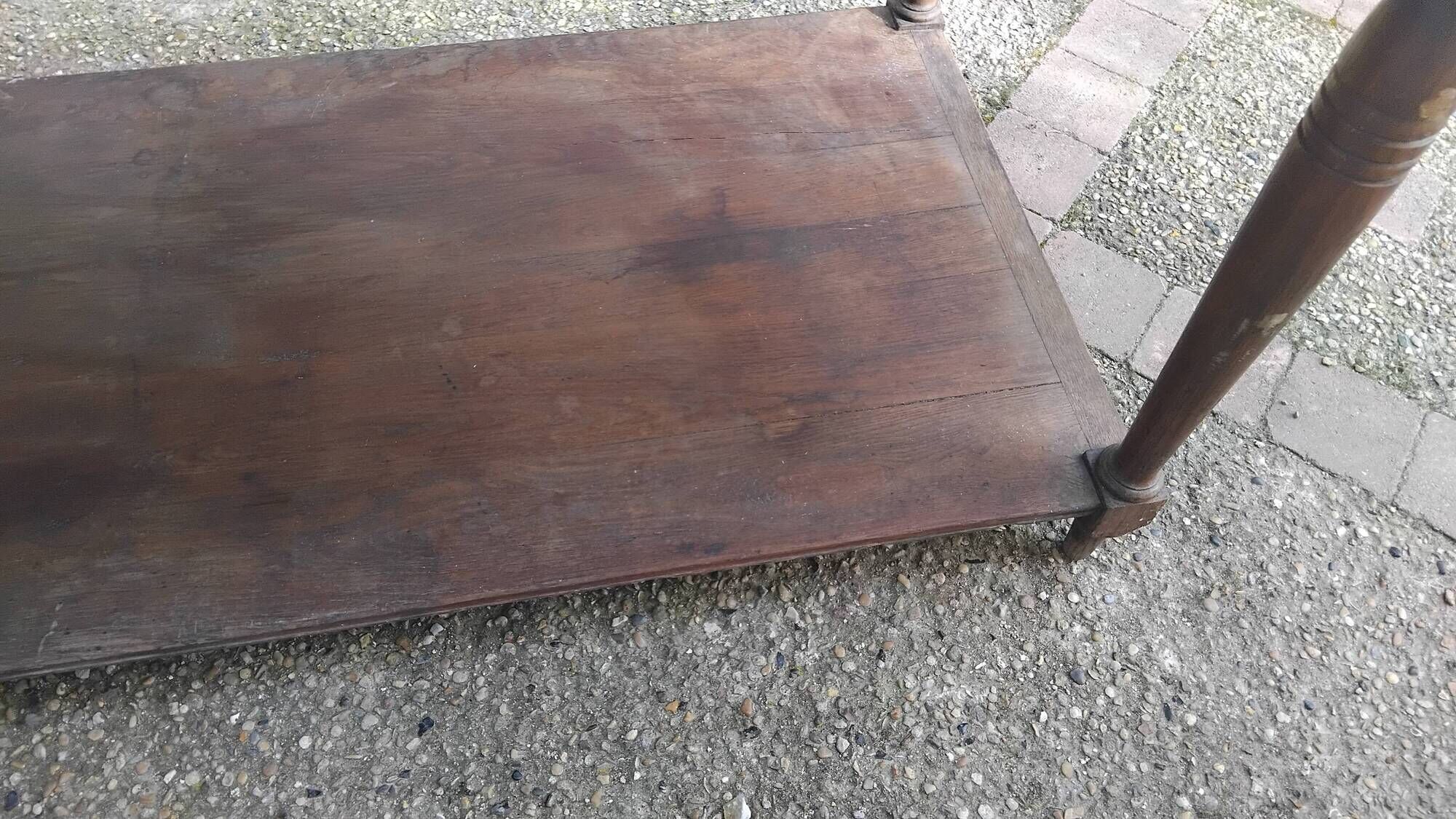 Grande table Drapier ancienne XIX eme meuble métier atelier tissu commerce