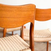 Set of 4 chairs 71 in teak by Niels O. Møller, JL Moller, Mid Century