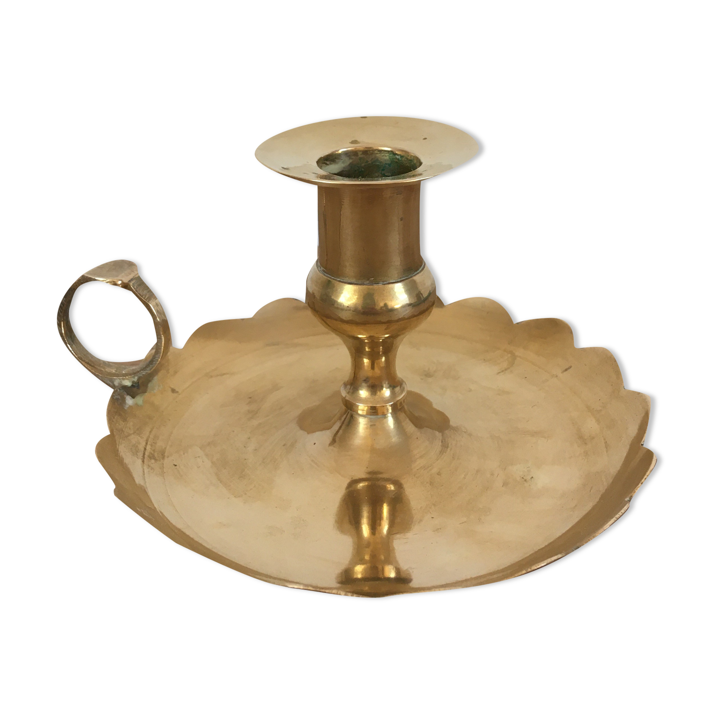 Brass cellar rat candle holder