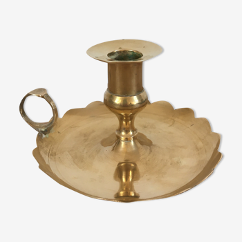 Brass cellar rat candle holder