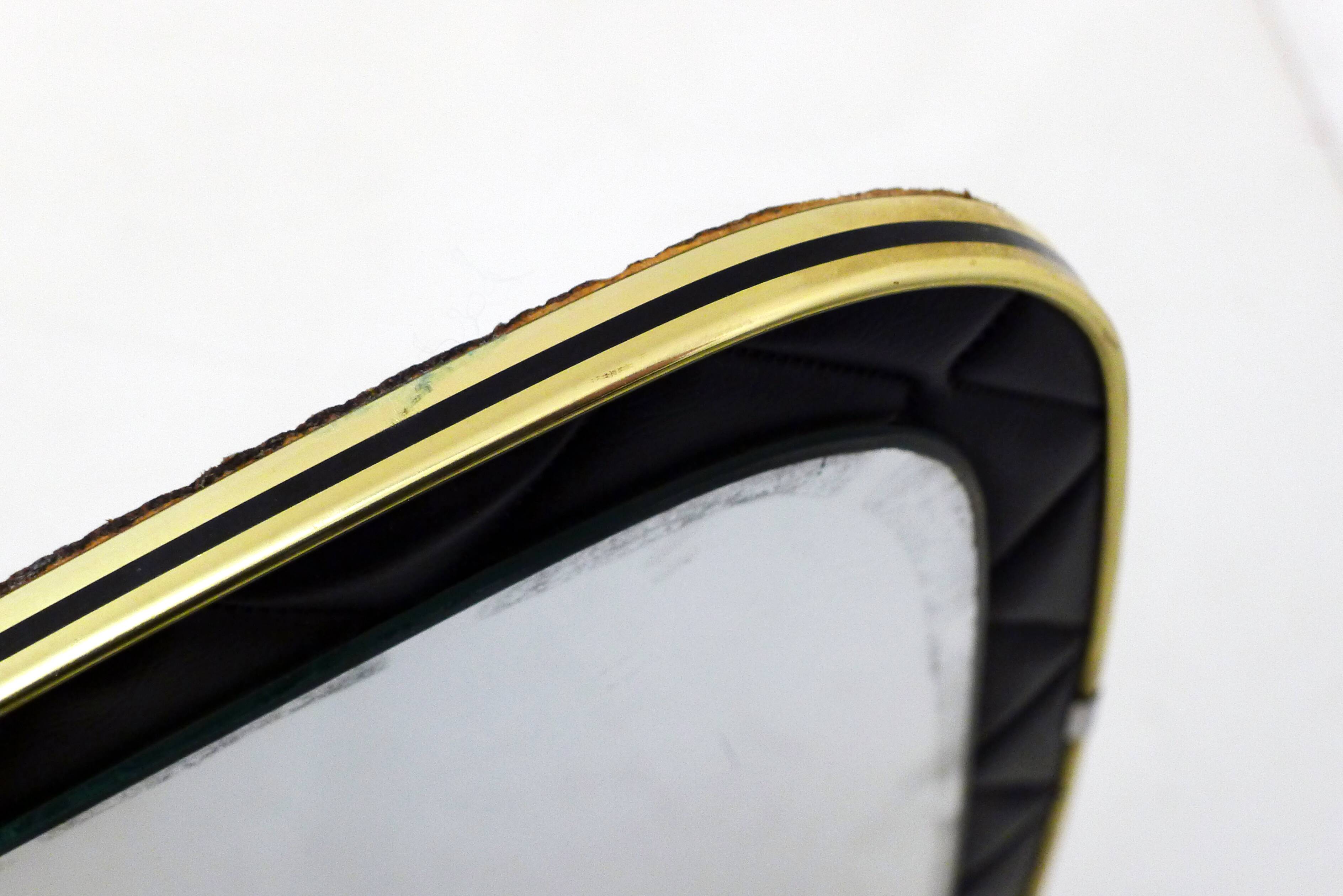 Miroir cuir matelassé