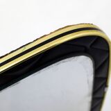 Quilted leather mirror