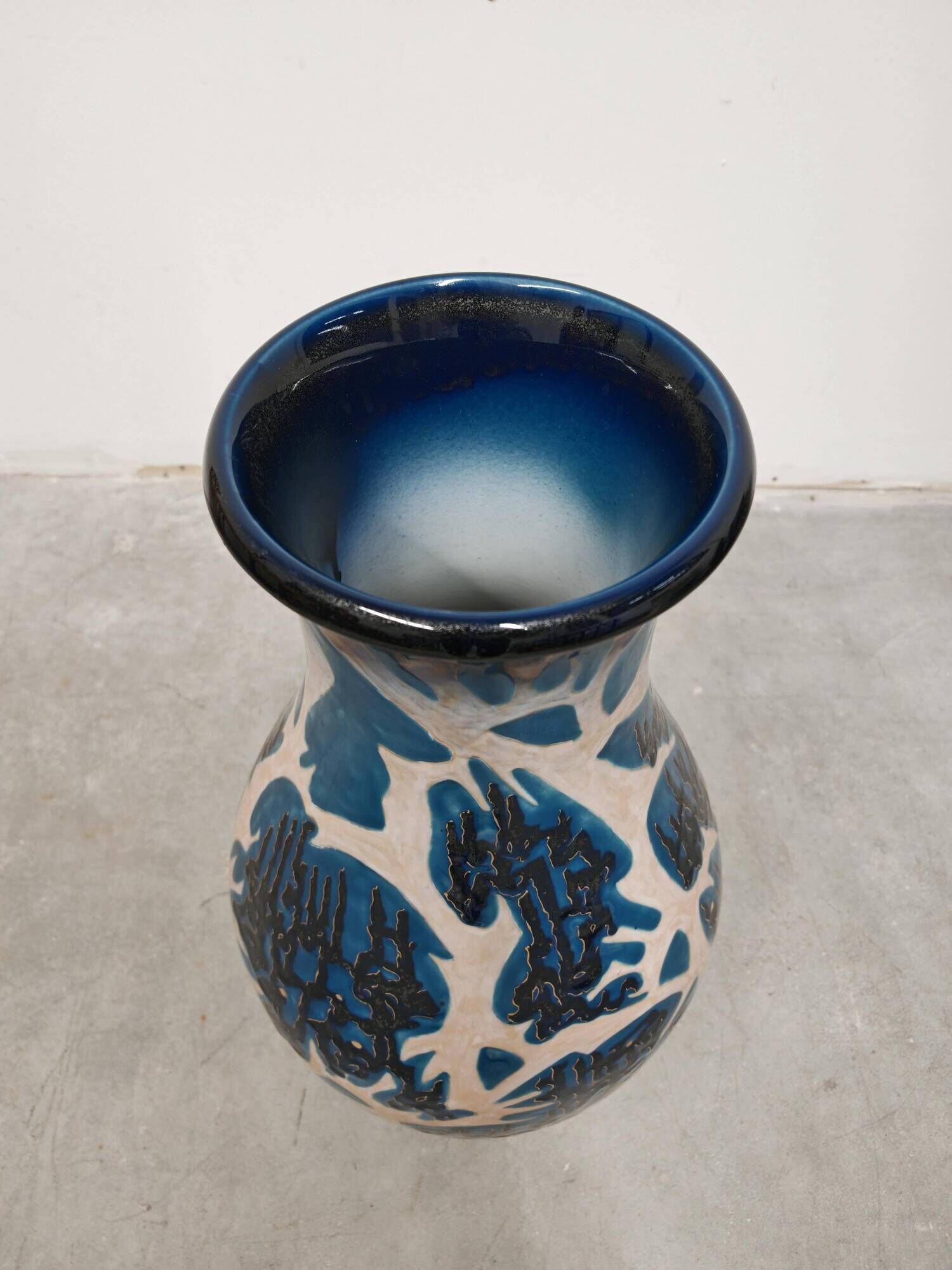 XXL ceramic vase mid-century Mahiedine Boutaleb Sèvres 1975
