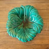 Green leaf slip salad bowl, Verceram