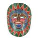 Colorful Mexican terracotta mask, 1970s