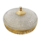 Ceiling lamp in glass and brass