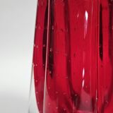 Vase vintage 70's Rouge Ruby-Designer Geoffrey Baxter pour Whitefriars