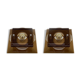 Set of 2 vintage wall lights in acrylic plexiglas Herda space era