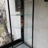 Pierre Vandel glass corner bookcase Paris