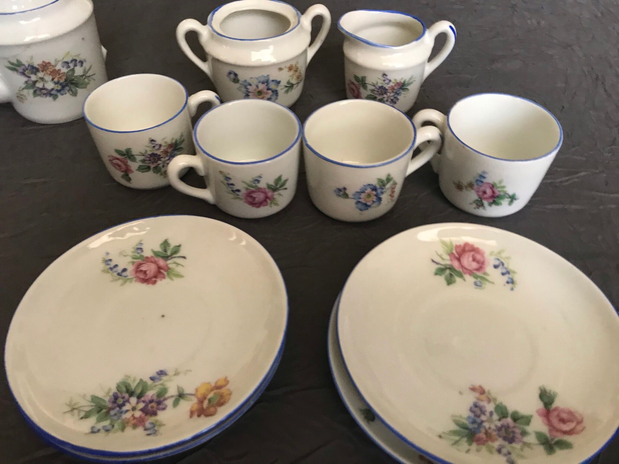 Antique toy porcelain dinette 1960s