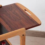 Scandinavian 'Thea' side table in rosewood and laminate, Yngve Ekström