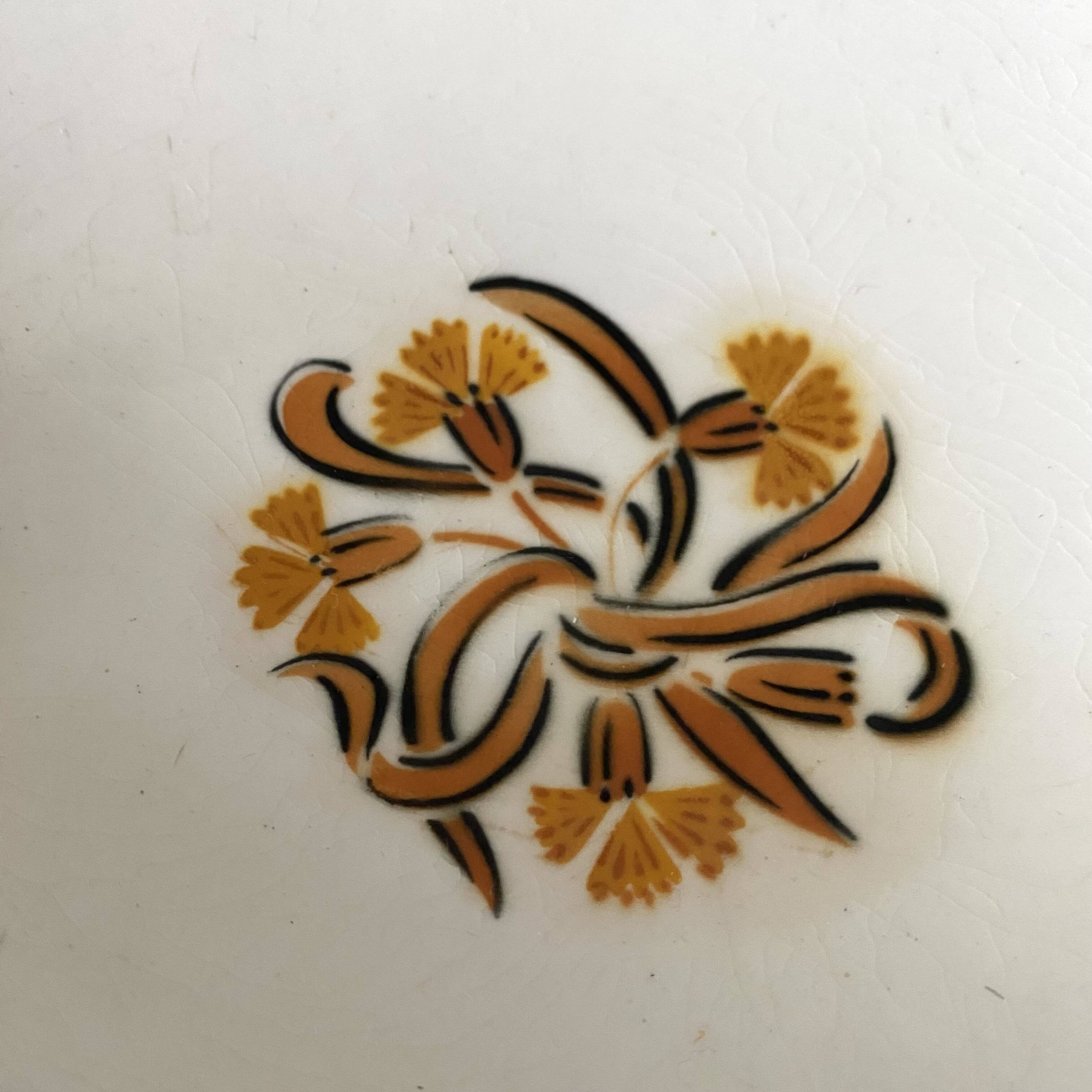 Old 1900 Creil and Montereau eyelet dishes