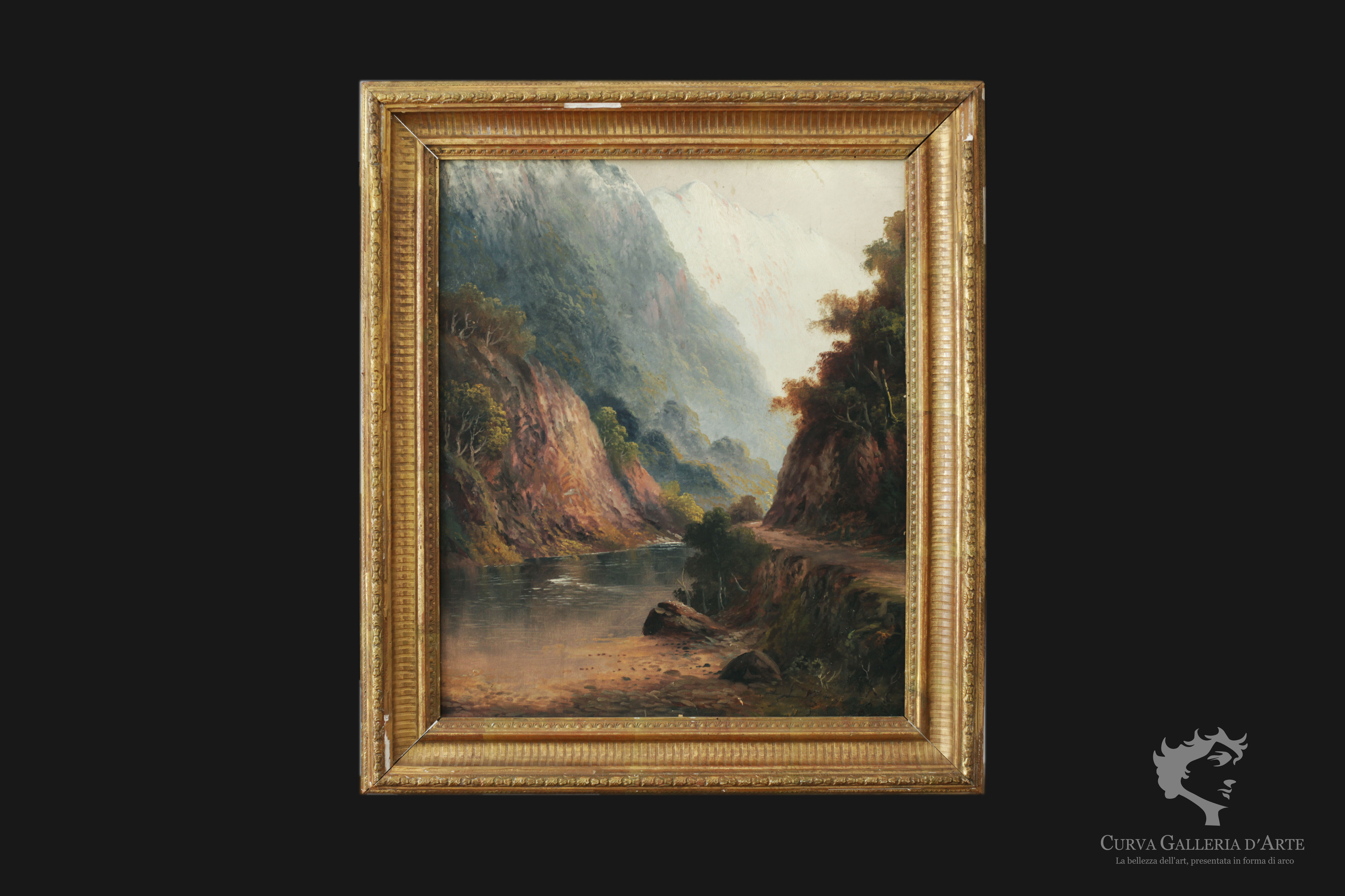 <Valle alpina>, peintre du 19ème siècle