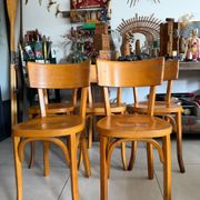 Suite de 5 chaises bistrot Baumann vintage