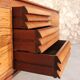 Sideboard vintage in teak and Rosewood, Scandinavian style by White & Newton