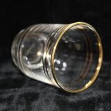 Ensemble 5 verres à liqueur avec filets dorés - Art Déco 1940 certifié
