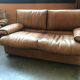Canapé, fauteuils et repose pieds Roche Bobois en cuir