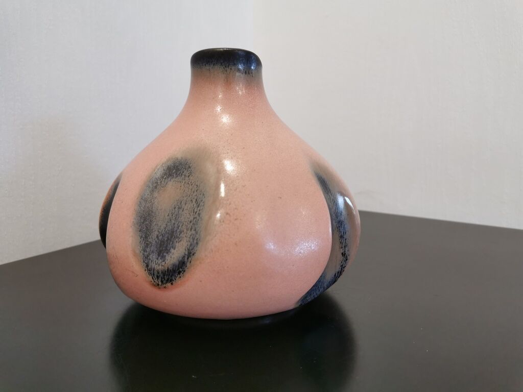Vintage onion vase BAY West Germany old pink