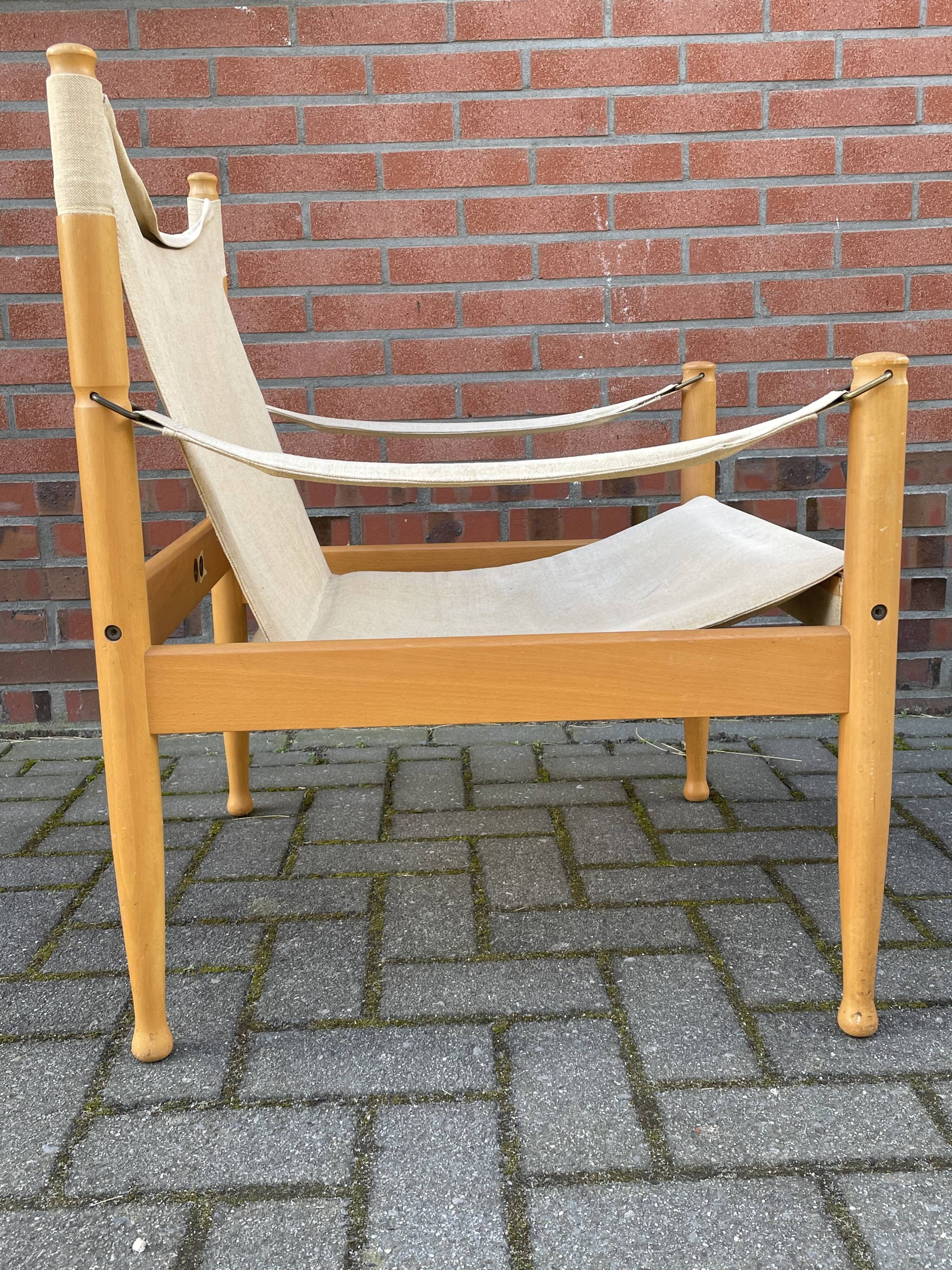 Danish safari chair by Erik Wørts for Niels Eilersen, Denmark 1960s