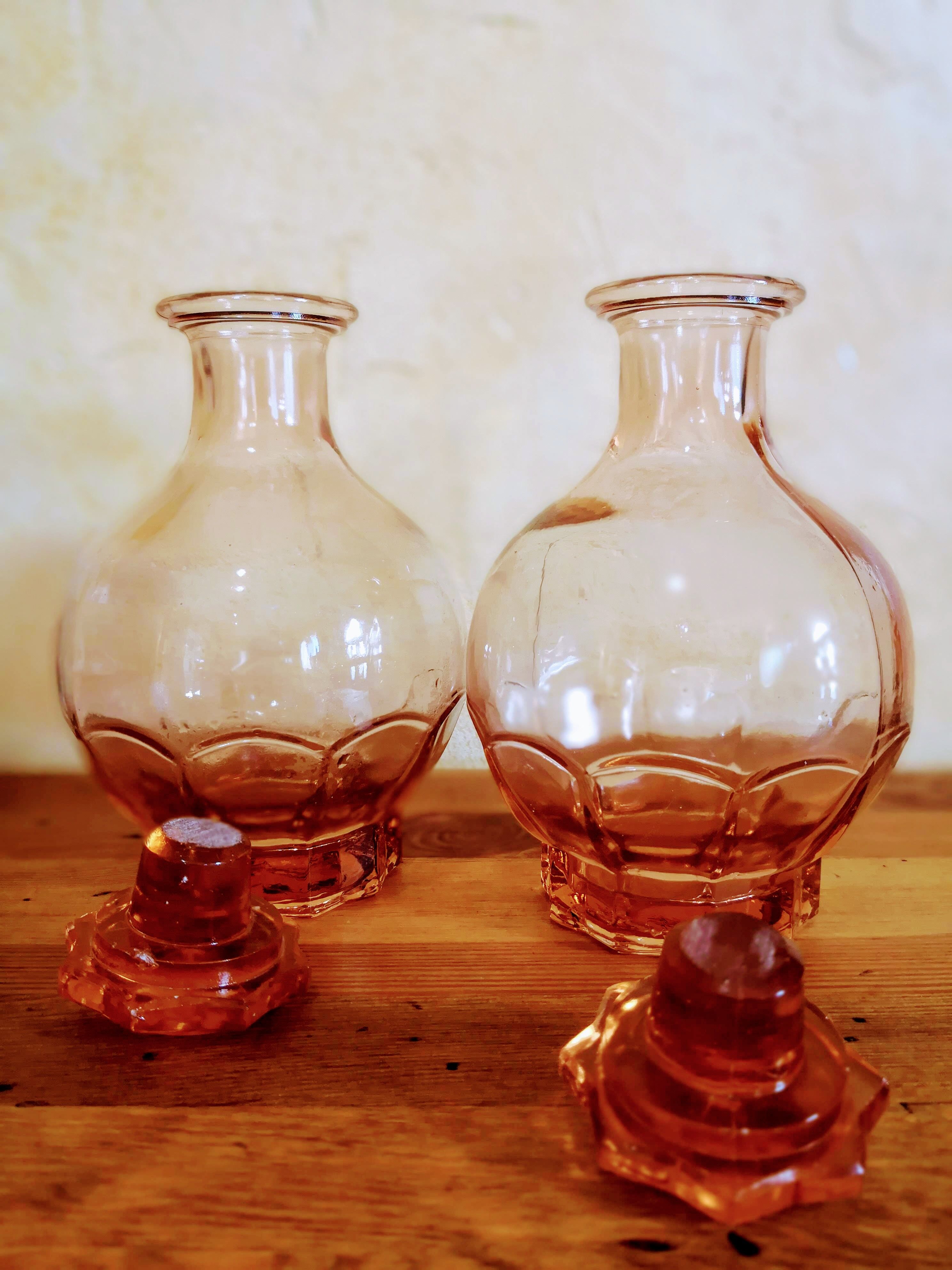 Pair of amber vials