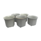 Lot of 5 caches pots in white earthenware
