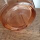 Art deco rosé molded glass vase