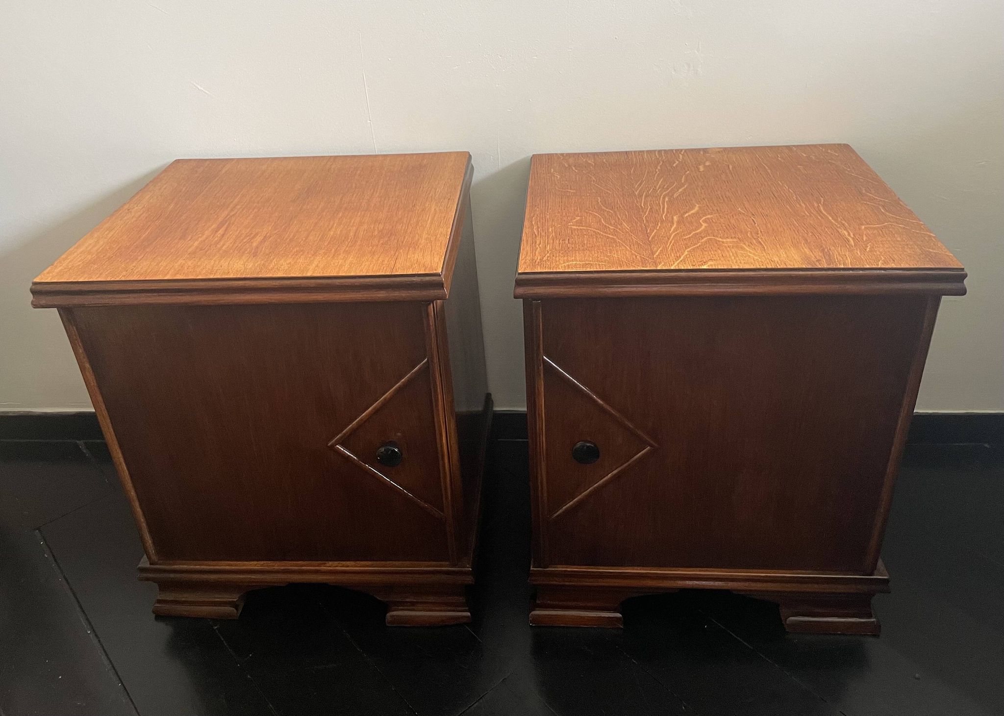 A pair of Art Deco bedside tables