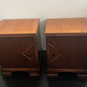 A pair of Art Deco bedside tables