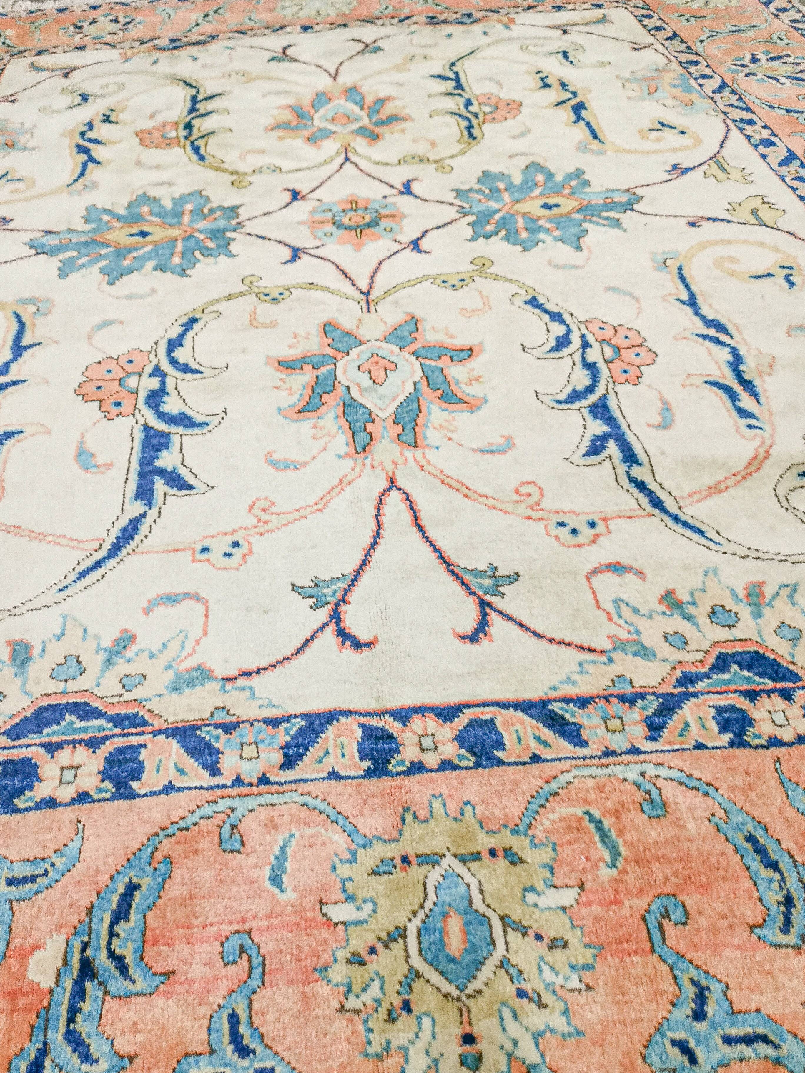 Heriz handmade Persian vintage oriental rug 240 x 195 cm