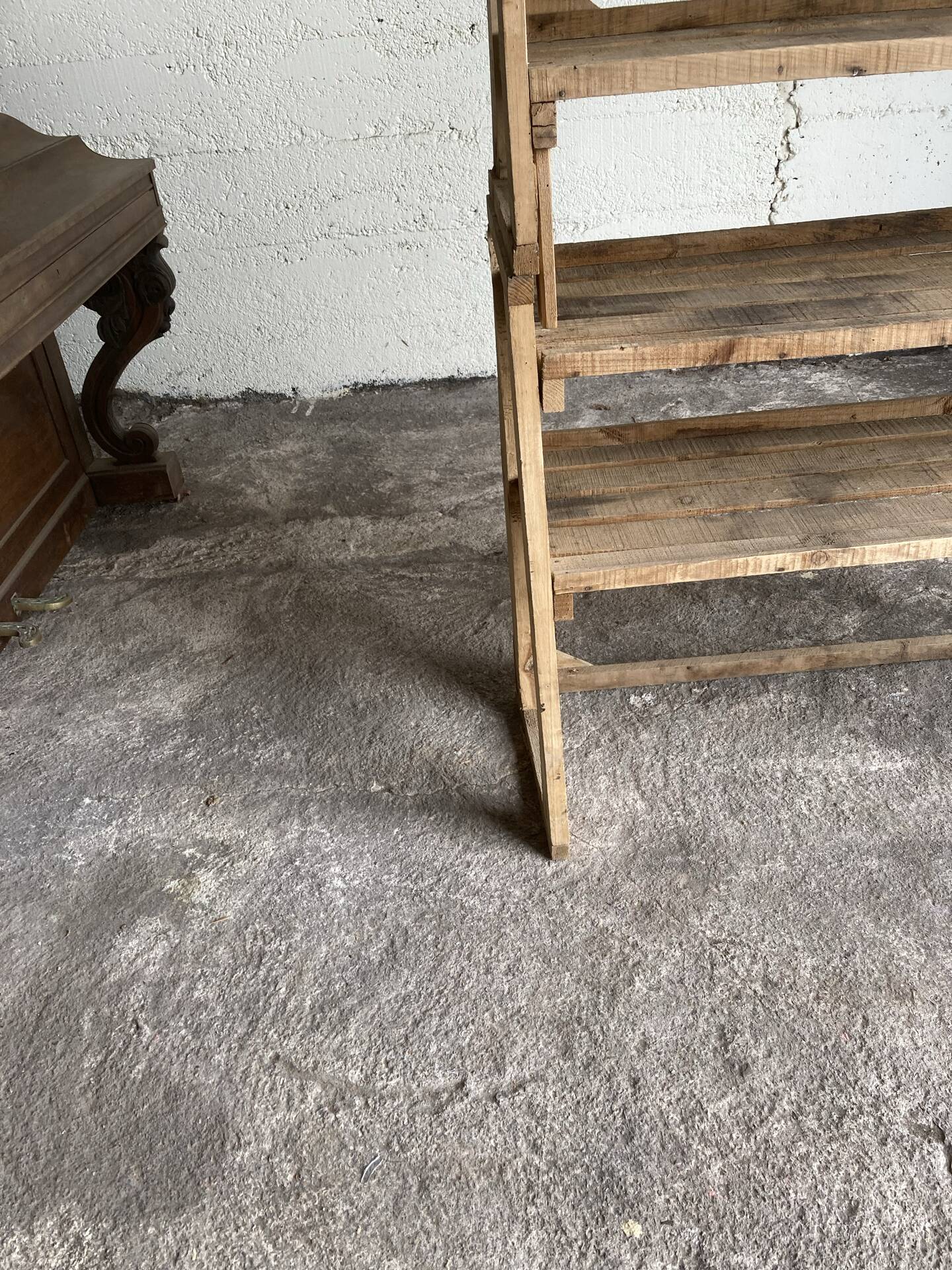 Raw poplar wood shelf